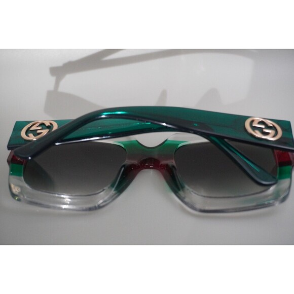 Gucci GG0178S square frame Tri-color design UV protection Luxury Trendy Designer - Picture 3 of 13